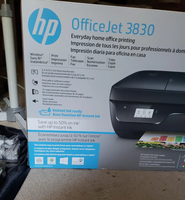 NEW! WIRELESS,  INK Ready,OfficeJet 3830 All-in-One Printer thumbnail
