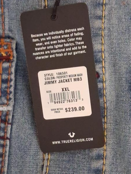 True Religion Jimmy Jacket MB3 XXL