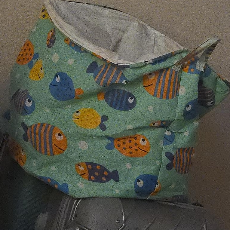Fish Print Storage Bin