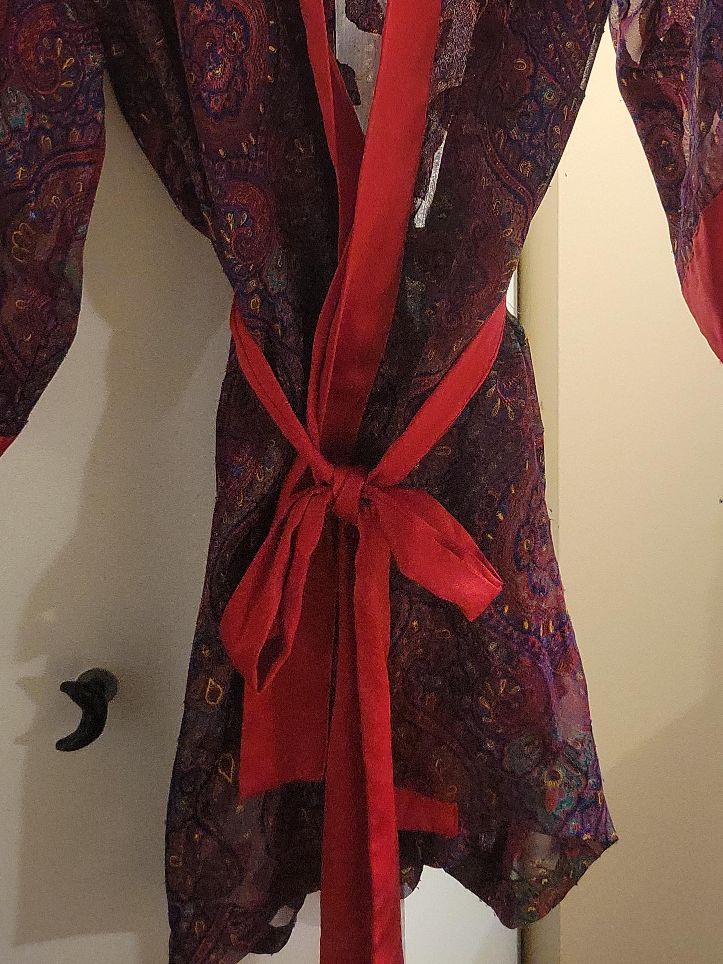 Victoria's Secret Burgundy Paisley Robe thumbnail