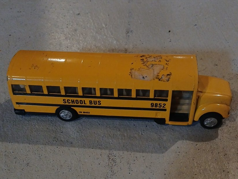 Vintage Yellow School Bus Toy thumbnail