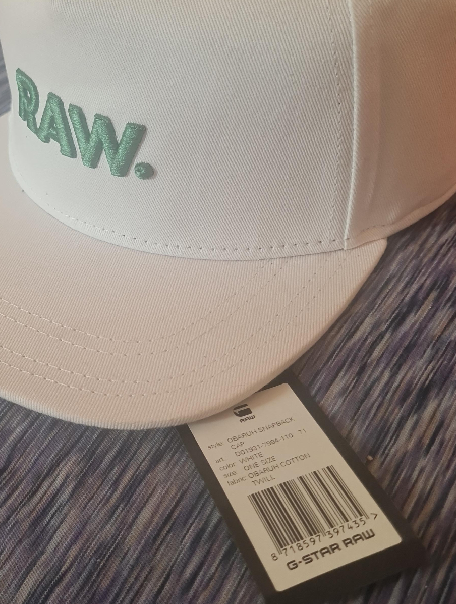 G-Star RAW OBARUH Snapback Cap - White, One Size thumbnail