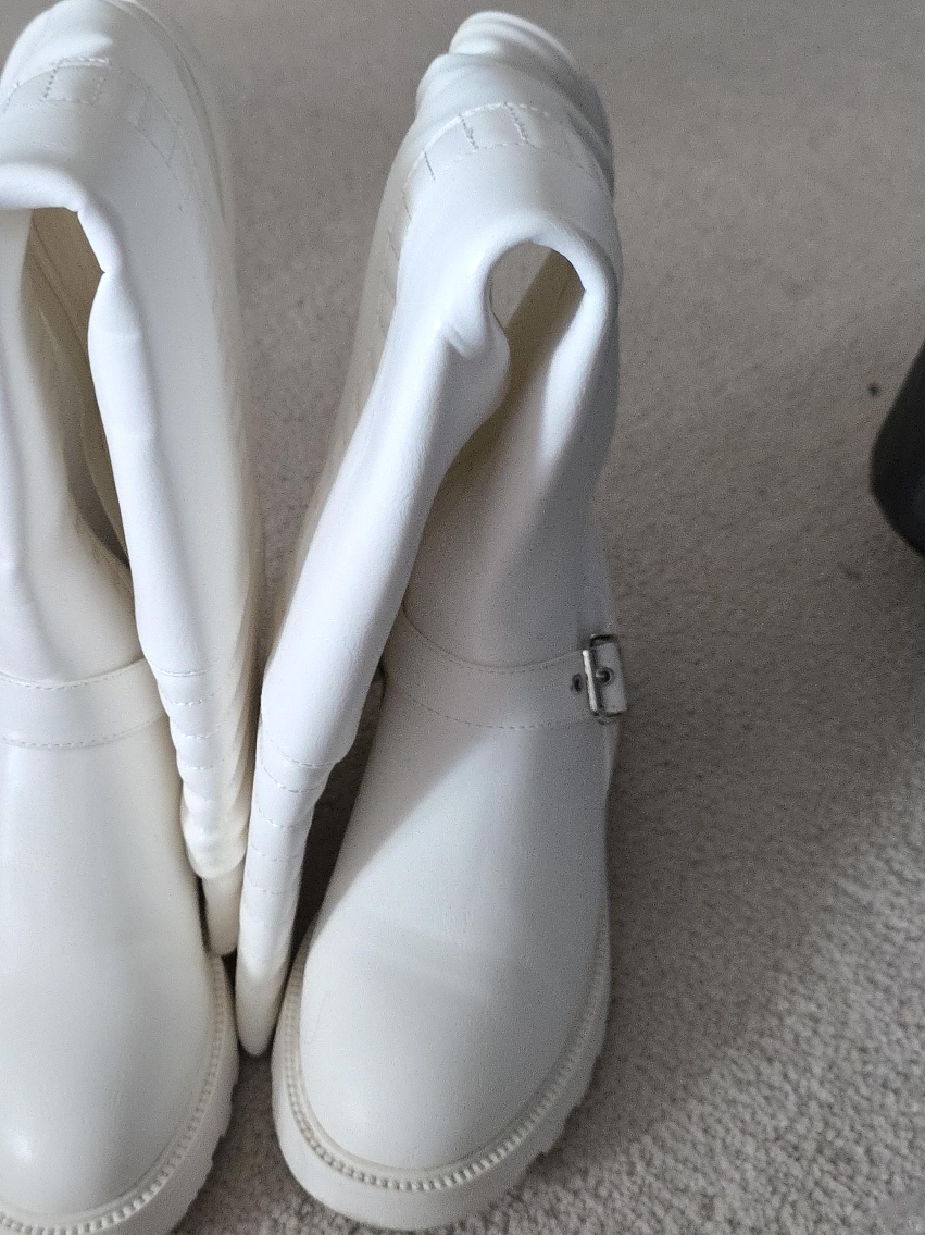 White Knee High Boots thumbnail