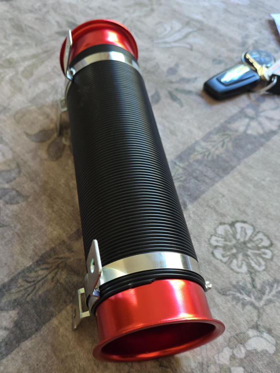 RASNAUTO Air Intake Pipe Hose - Adjustable, Red thumbnail