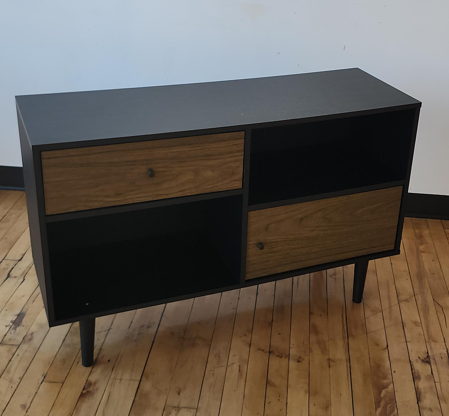 Black & Wood Accent Cabinet thumbnail