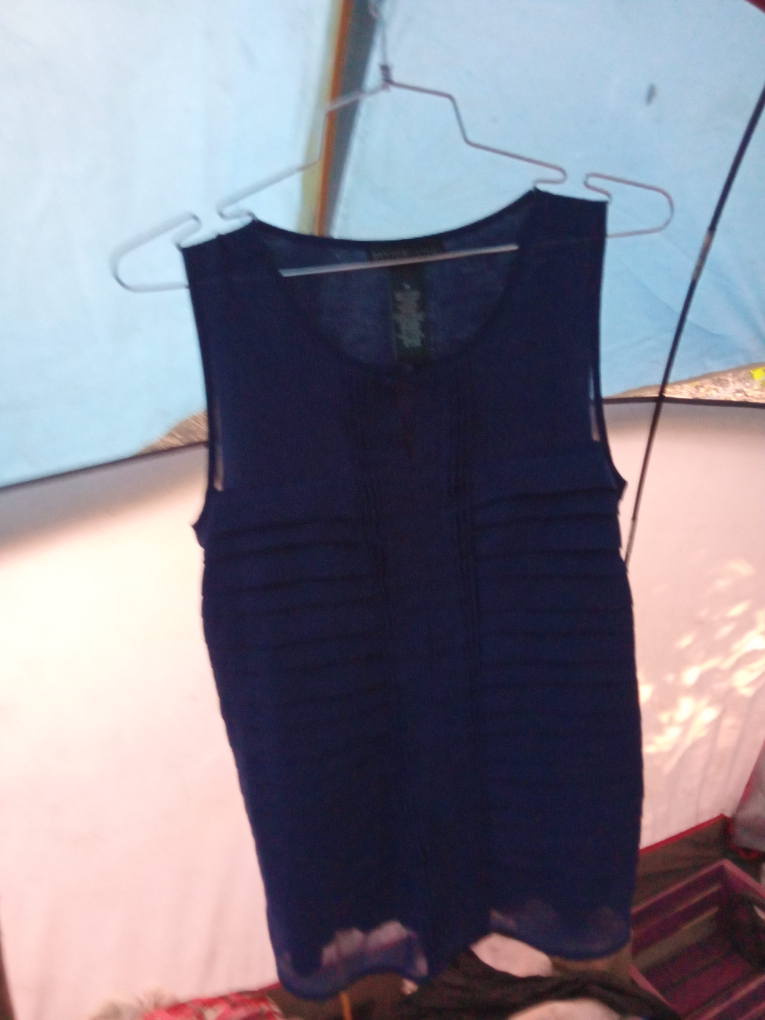 Design history Navy Blue Sleeveless Top thumbnail