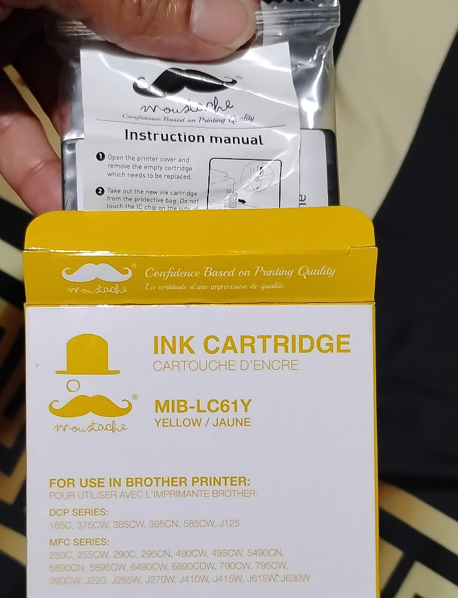 Moustache MIB-LC61Y Yellow Ink Cartridge for Brother Printer thumbnail