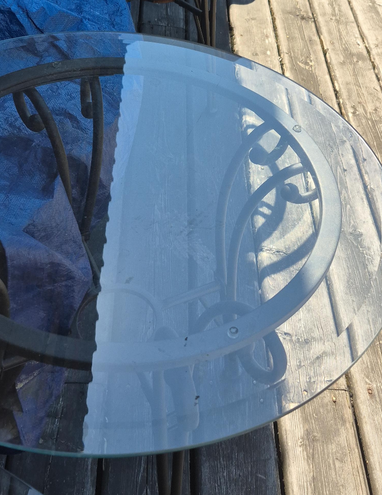 Glass Top Patio Table thumbnail