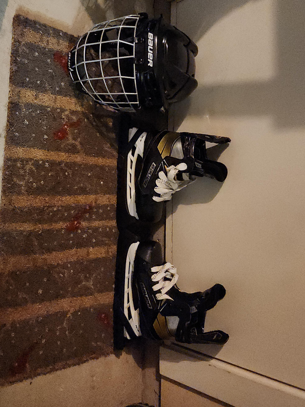 Bauer Hockey Skates & Helmet thumbnail