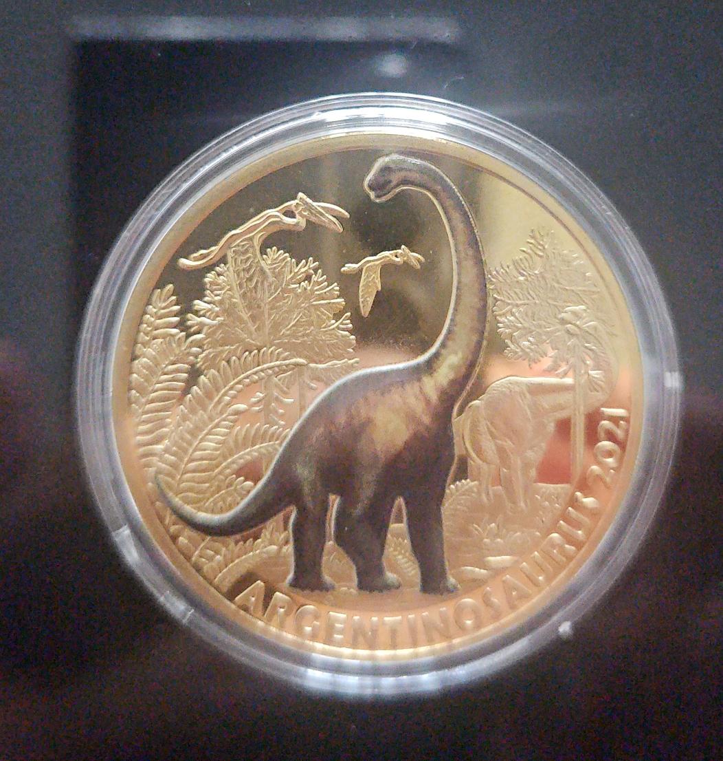 Argentinosaurus 2021 Gold Plated Coin thumbnail
