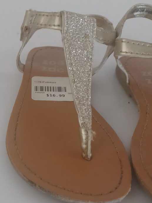 Zoë Zaë Gold Glitter Sandals - Size 9 thumbnail