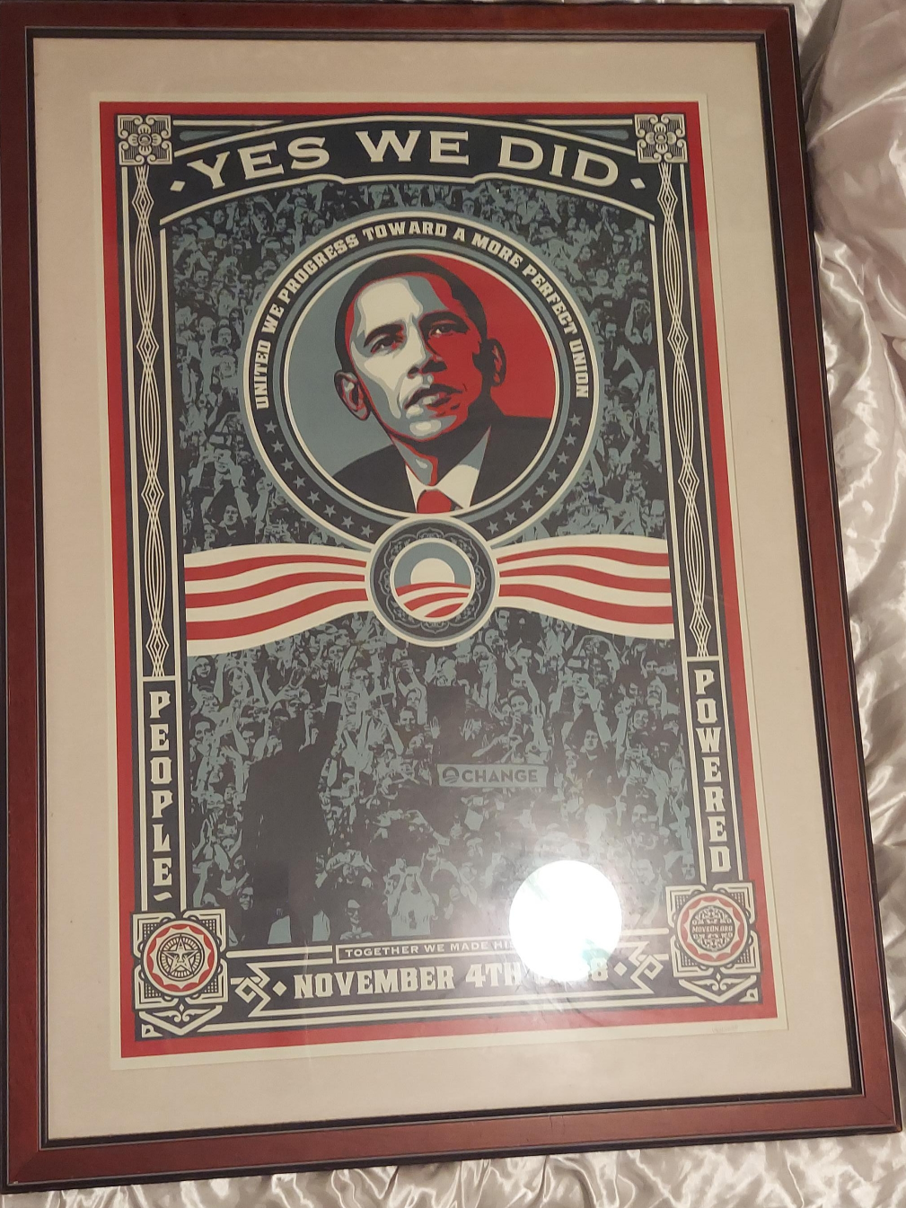 Obama "Yes We Did" Framed Print - Limited Edition 1401/5000 thumbnail