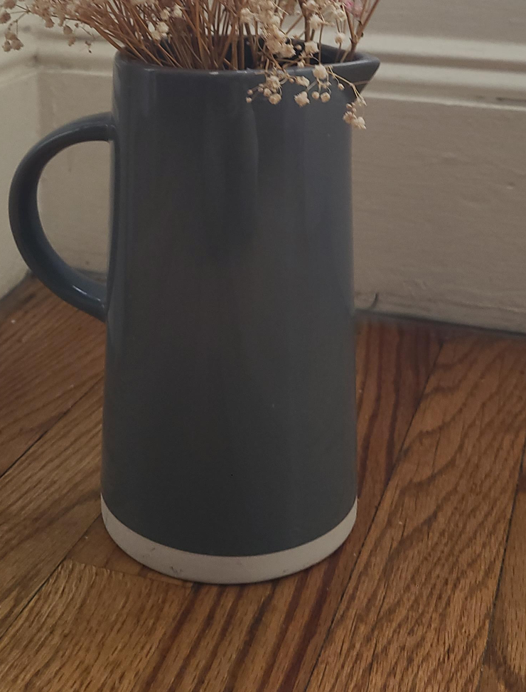 Gray Earthenware Pitcher