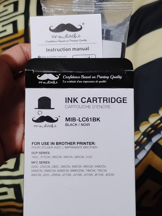 Moustache MIB-LC61BK Black Ink Cartridge for Brother Printer thumbnail