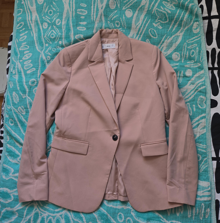 MNG Beige Blazer - Size 8 thumbnail