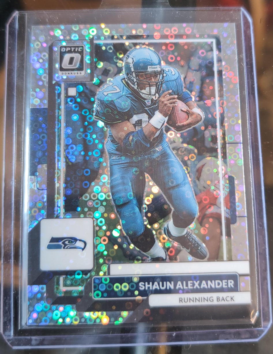 Shaun Alexander Donruss Optic Football Card thumbnail