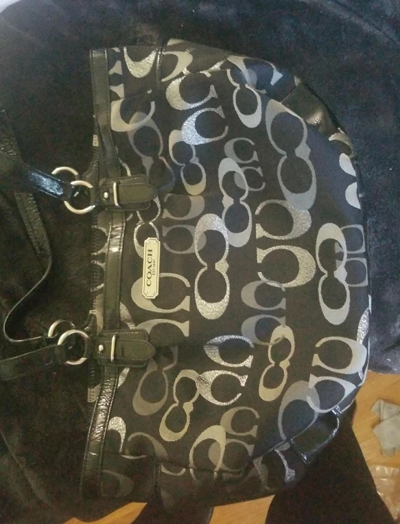Coach Black/Silver Tote Bag thumbnail