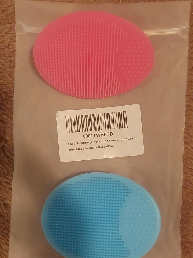 New Face Scrubber 2-Pack Pink & Blue thumbnail