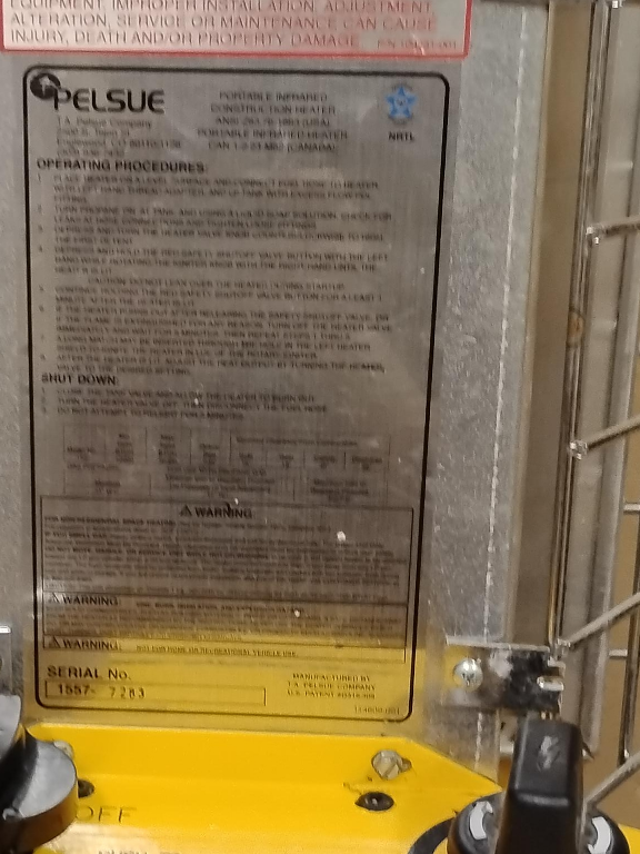 Pelsue Portable Infrared Construction Heater thumbnail