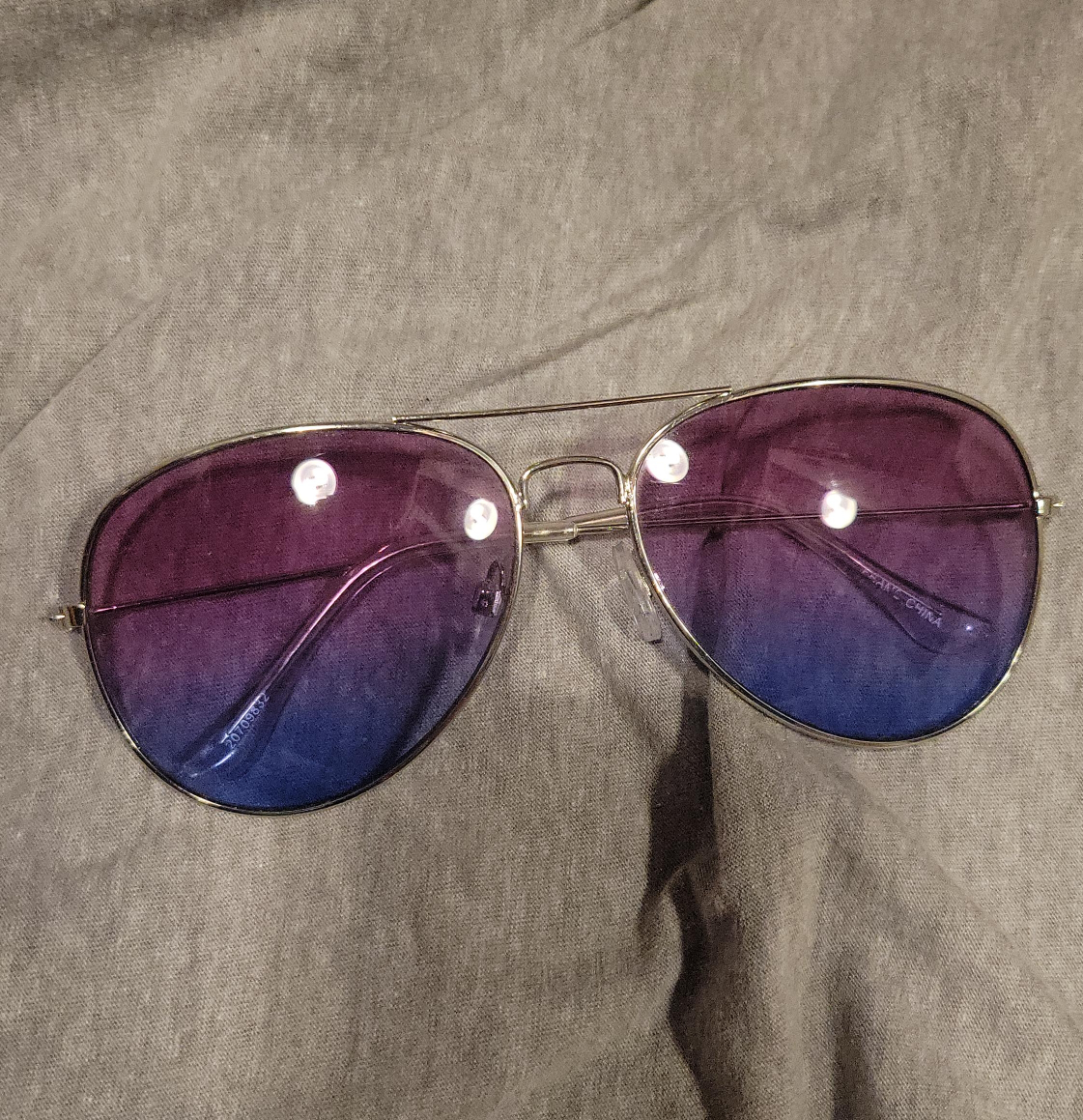 Aviator Sunglasses - Purple & Blue Ombre thumbnail