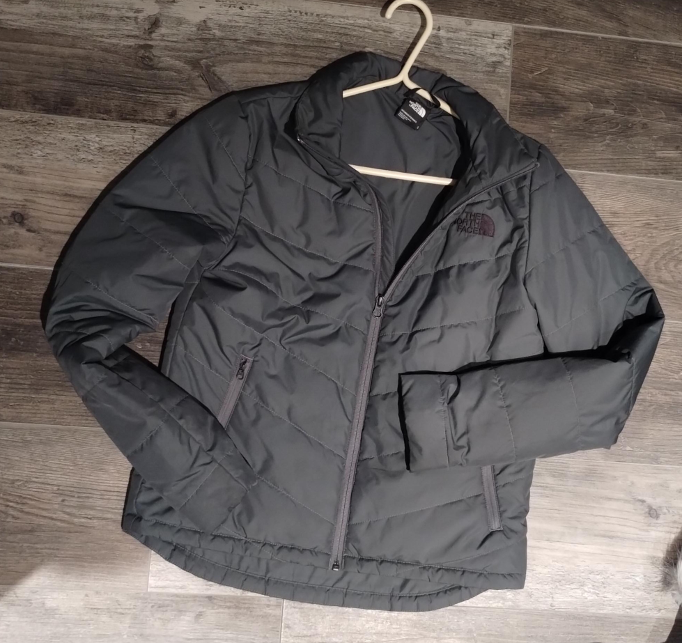 The North Face Gray Puffer Jacket Womens thumbnail