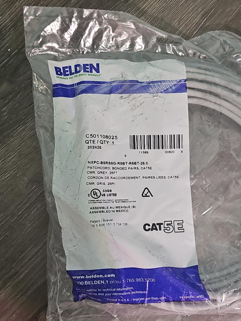 Belden CAT5E Patchcord, 25ft - New in Package thumbnail