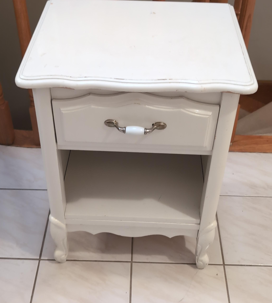 White Wooden Nightstand - Made in Canada