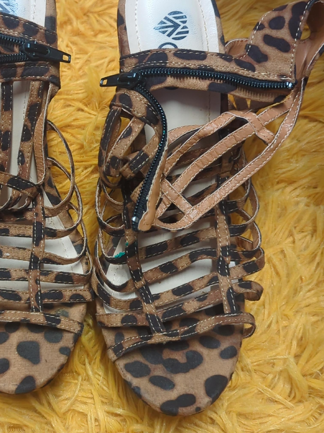 Leopard Print Wedge Heels, Size 9 thumbnail