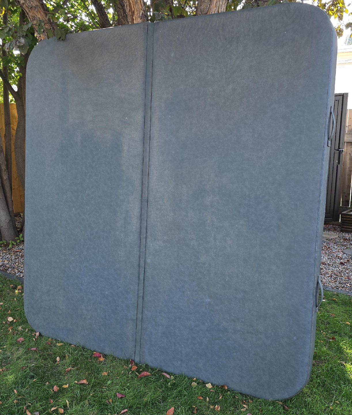Grey Hot Tub Cover fits  88"x88" or smaller.