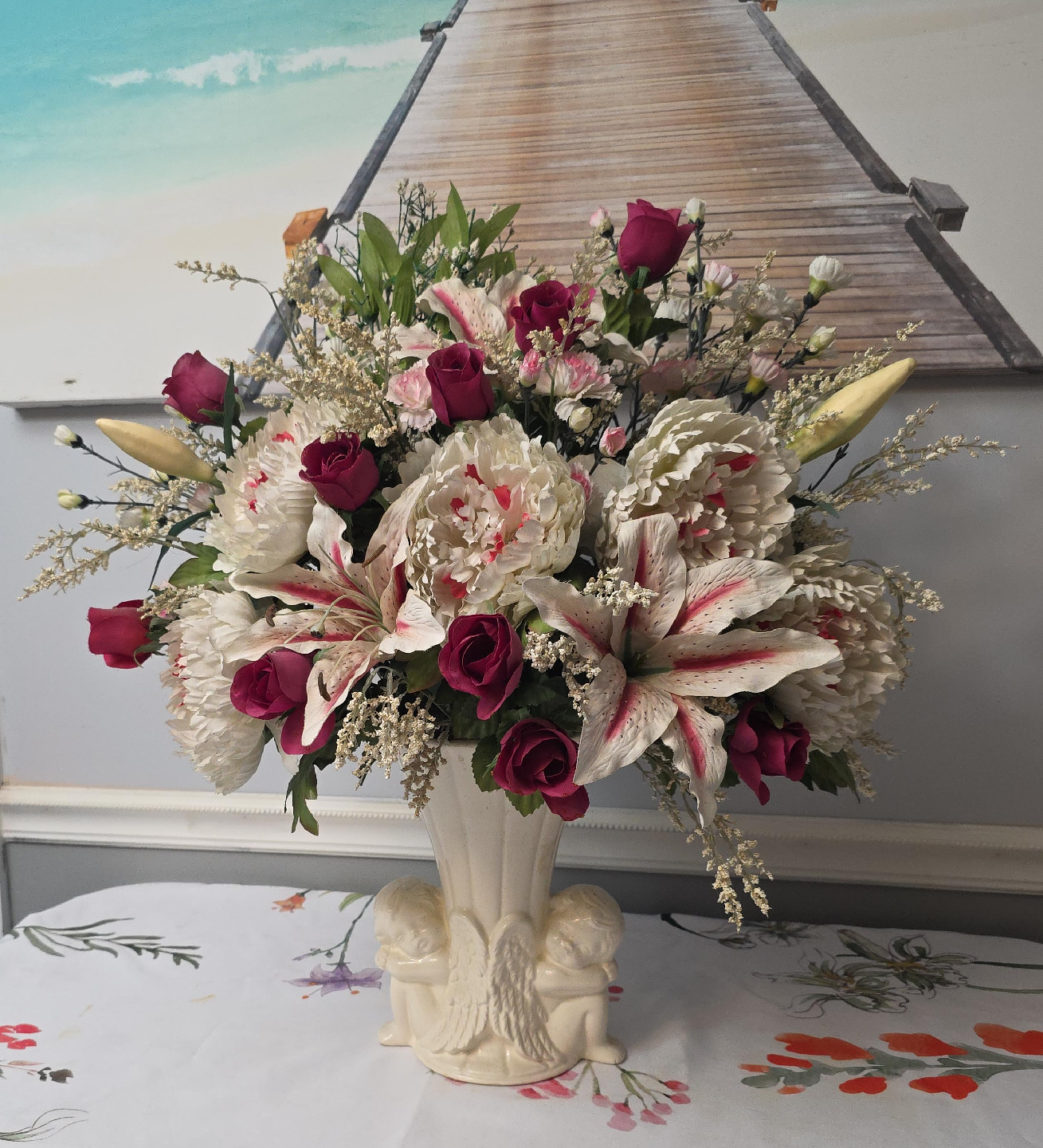 Floral Arrangement in Angel Vase thumbnail
