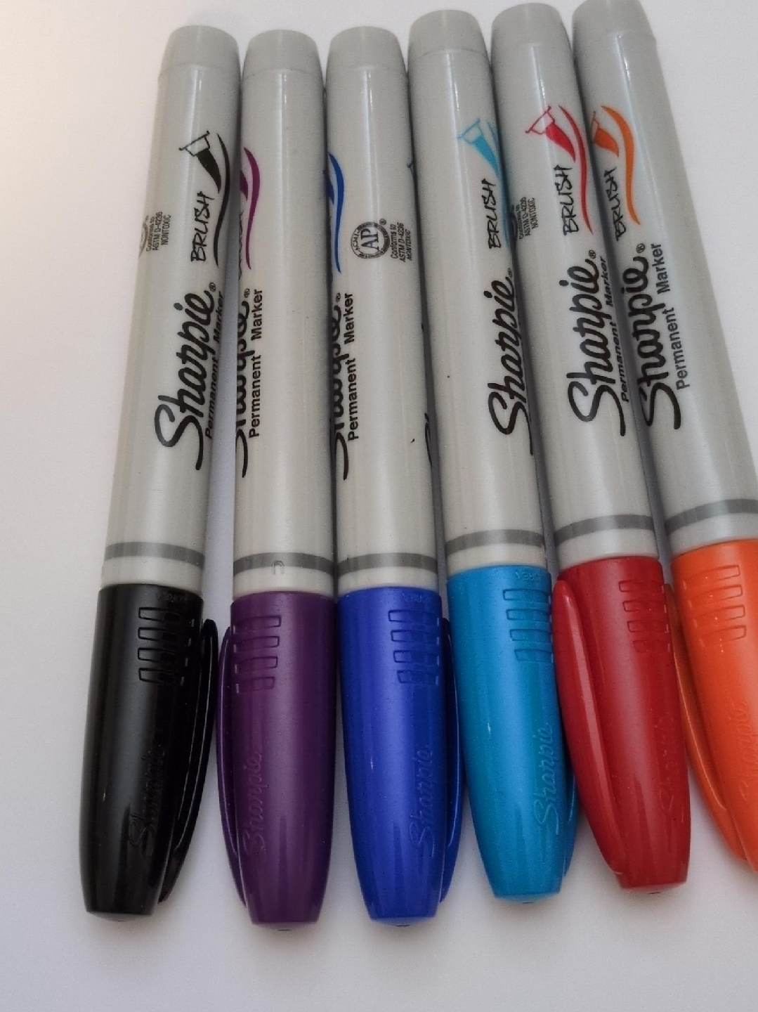 Sharpie Brush Tip Permanent Markers - 6 Pack thumbnail