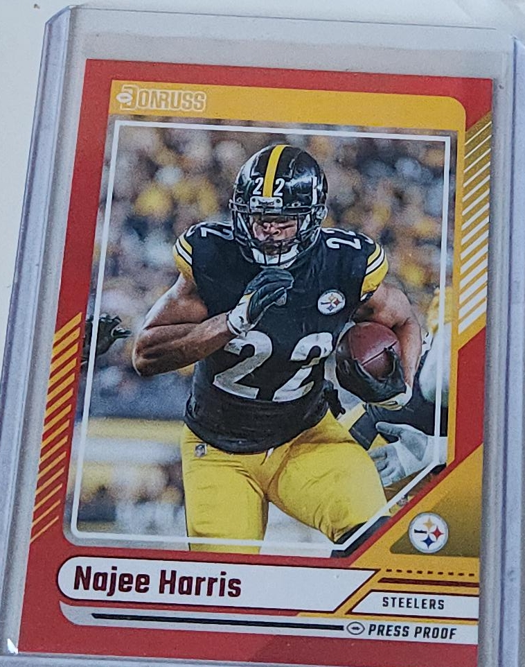 Najee Harris Donruss Press Proof Football Card thumbnail