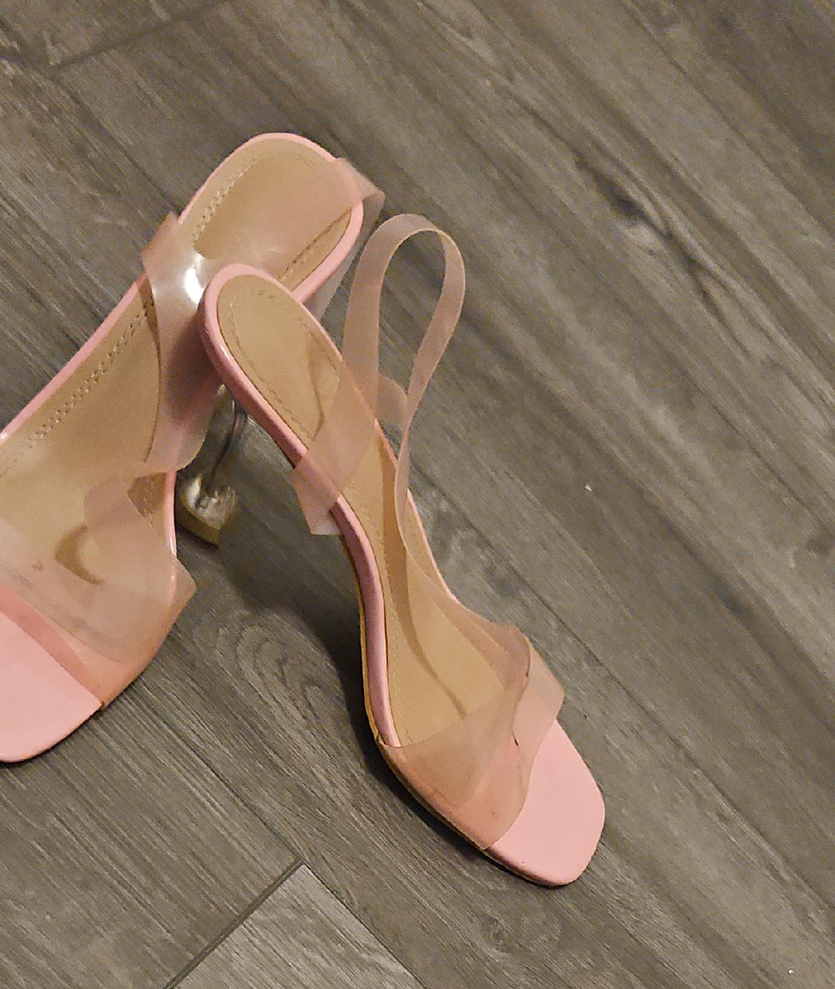 Pink Clear Heels