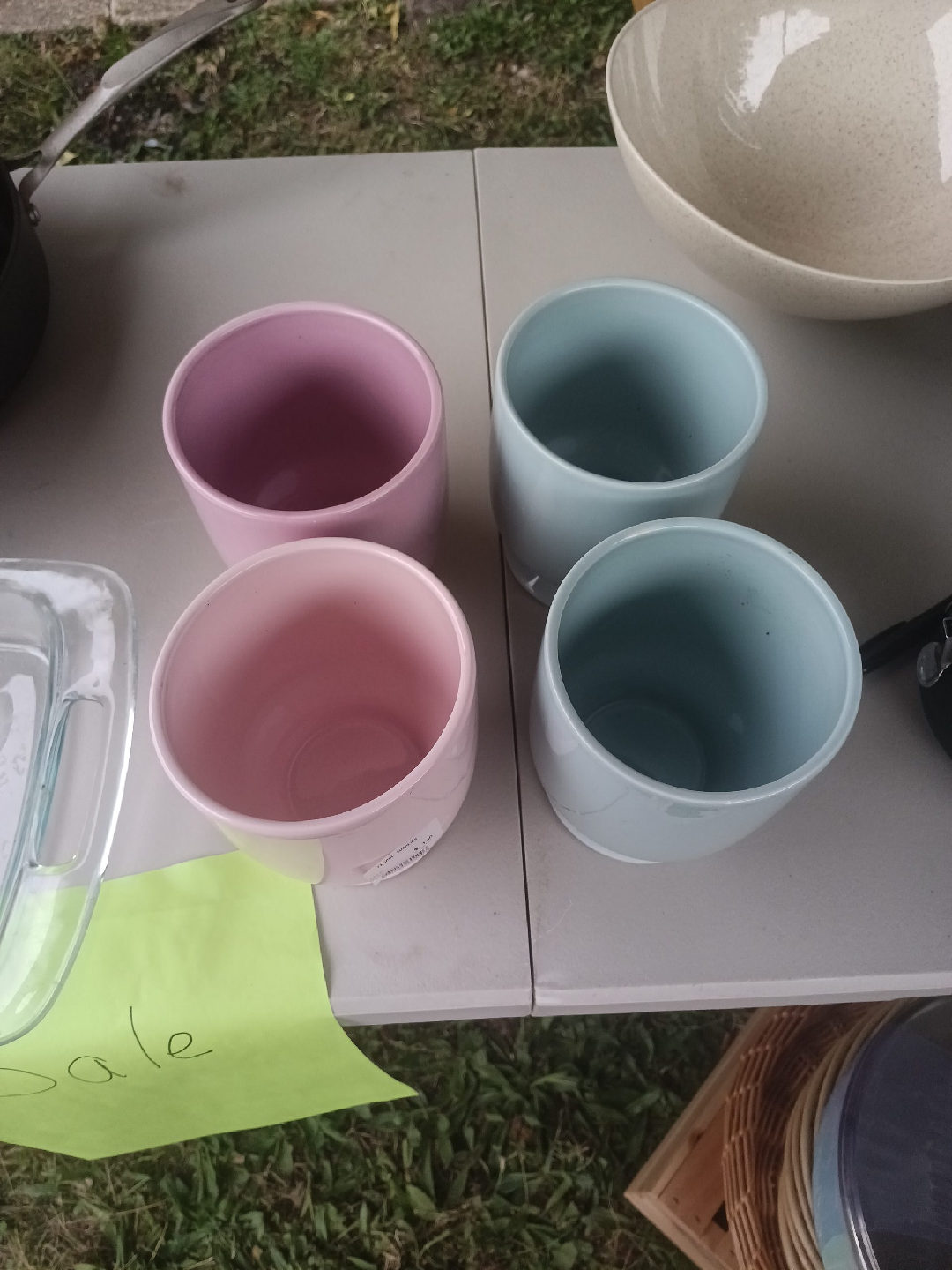 Pastel Color Ceramic Flower Pots $5.00 each thumbnail