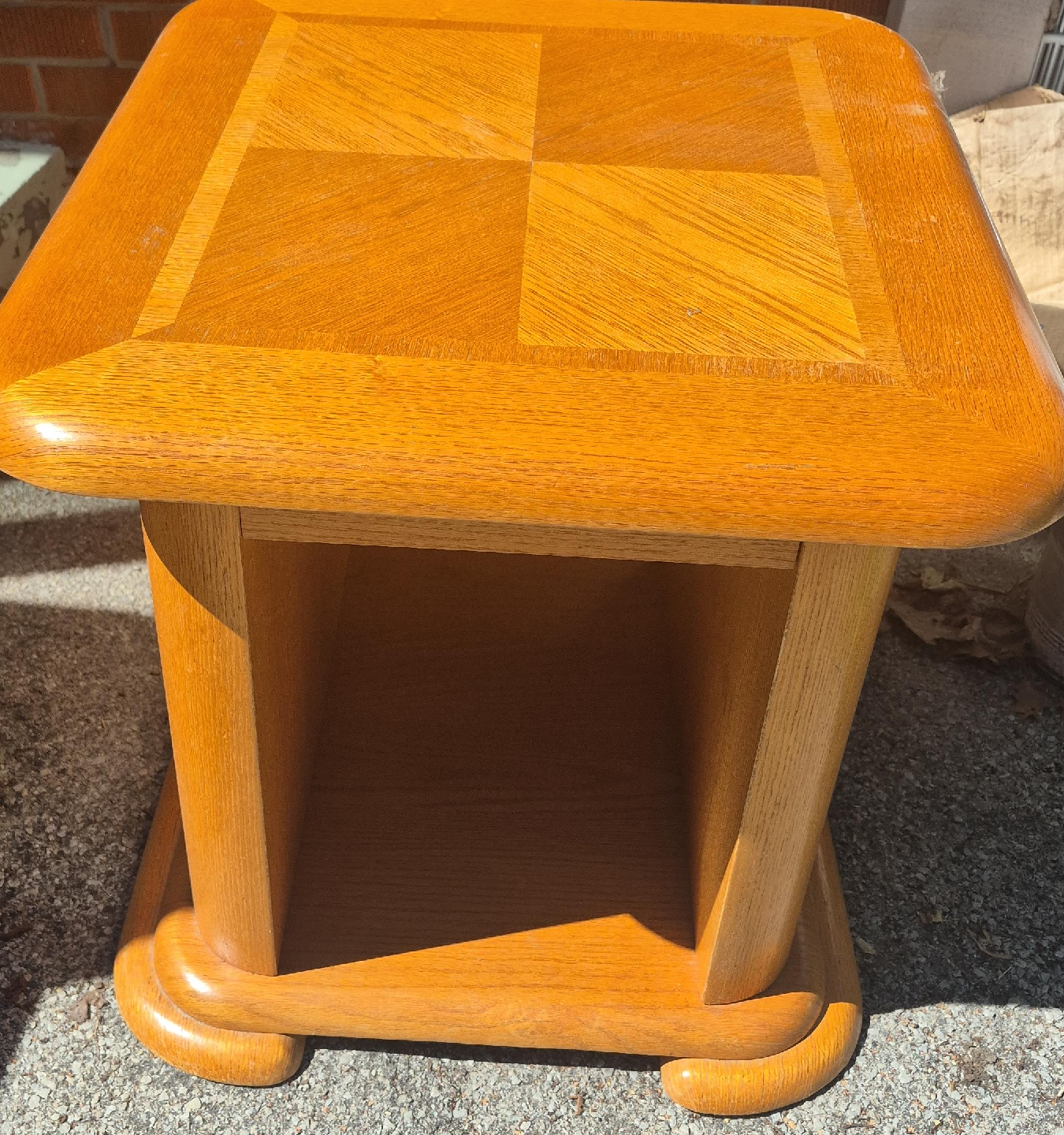 Oak Wood Side Table thumbnail