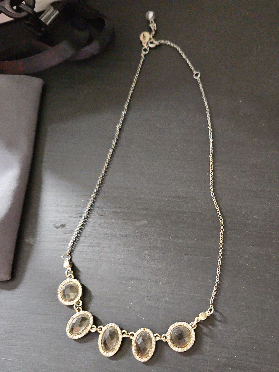 Necklace with Smoky Quartz-like Stones thumbnail