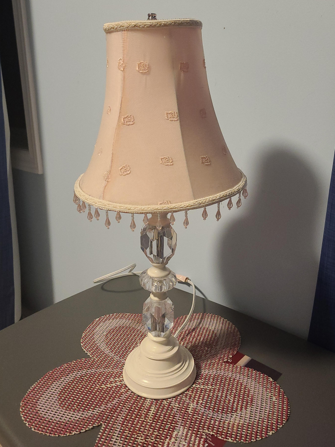Pink Crystal Accent Table Lamp thumbnail