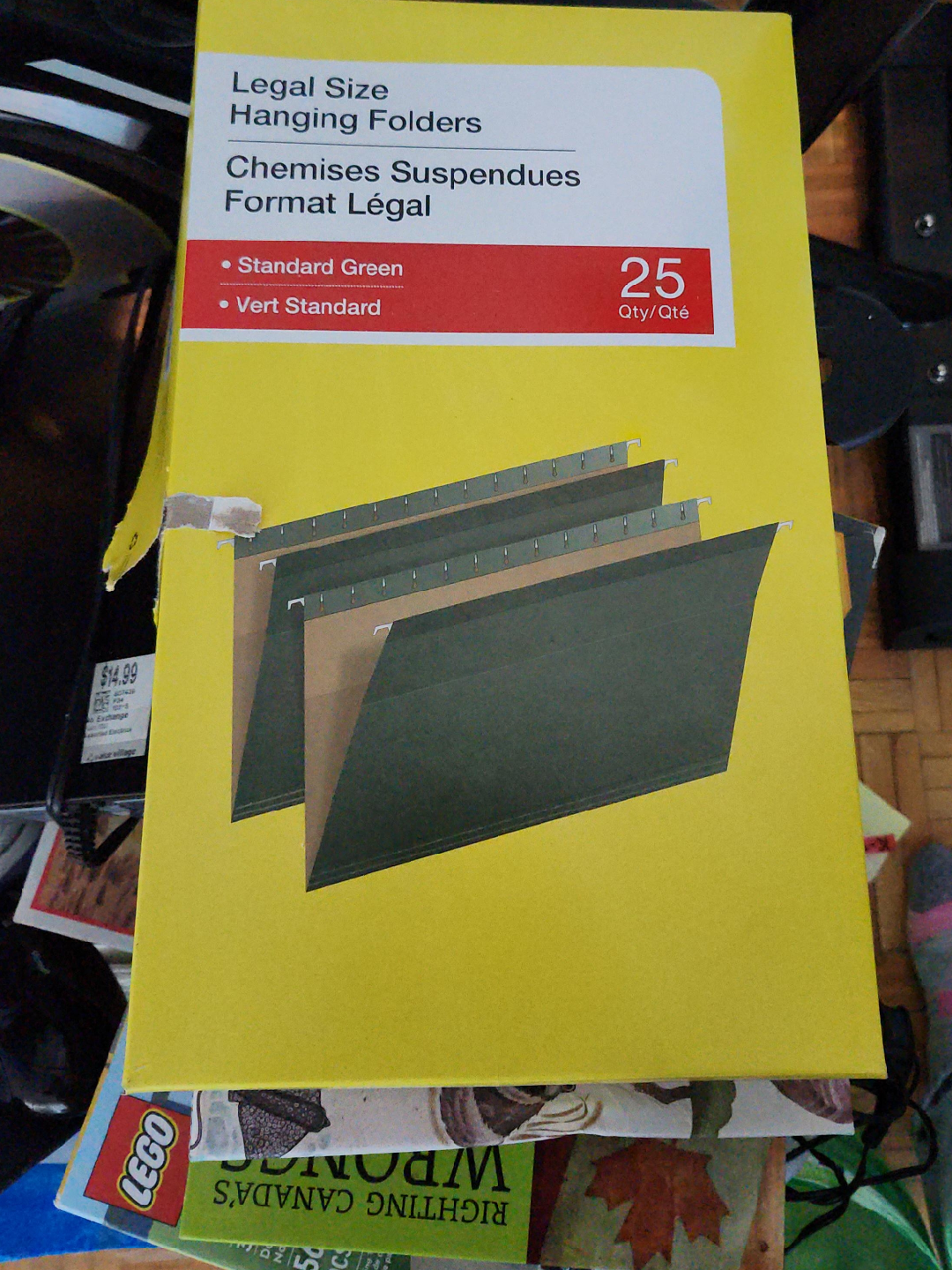 Legal Size Hanging Folders - Standard Green, 25 Qty thumbnail