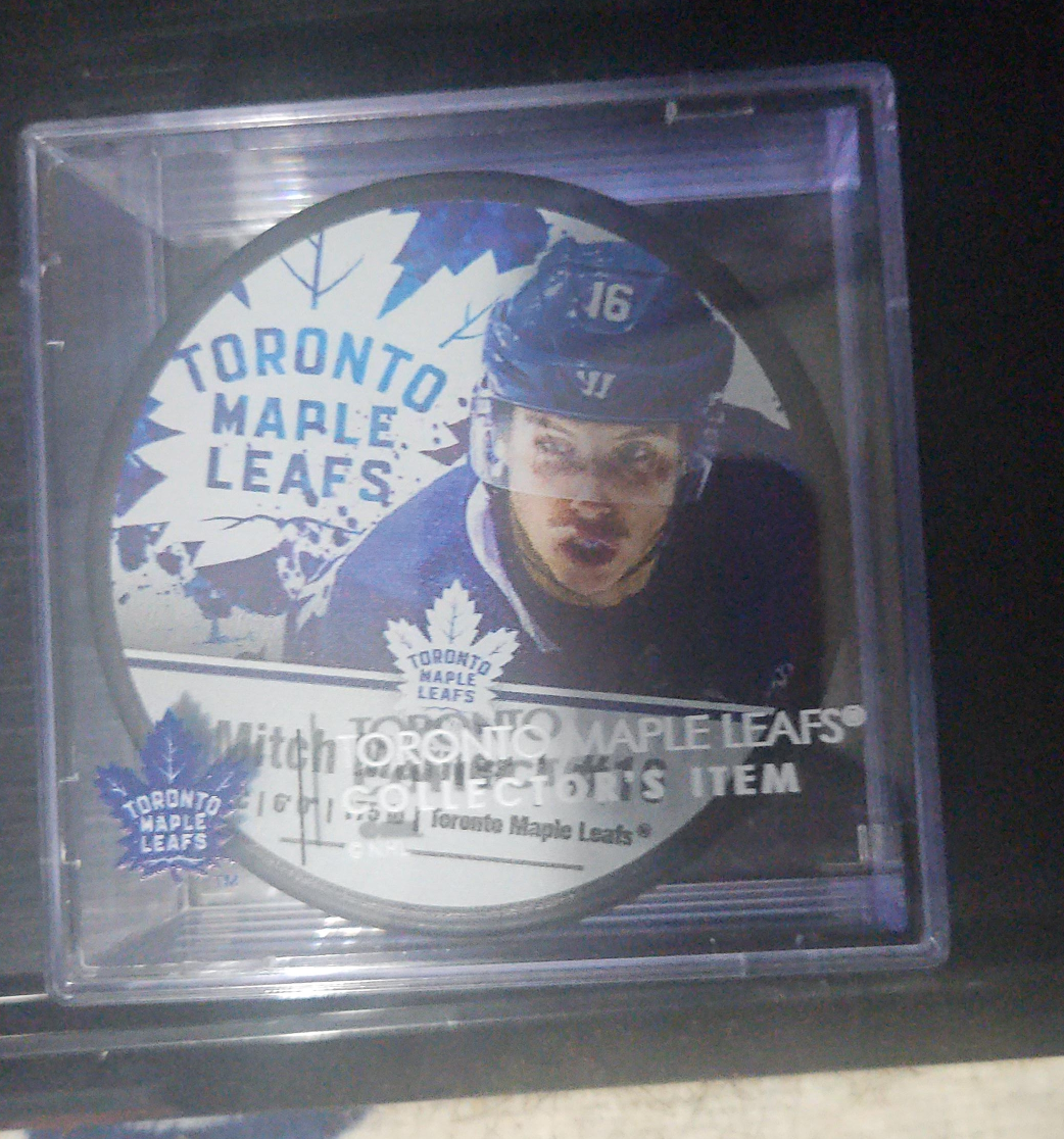 Toronto Maple Leafs Mitch Marner Collector's Item Puck thumbnail