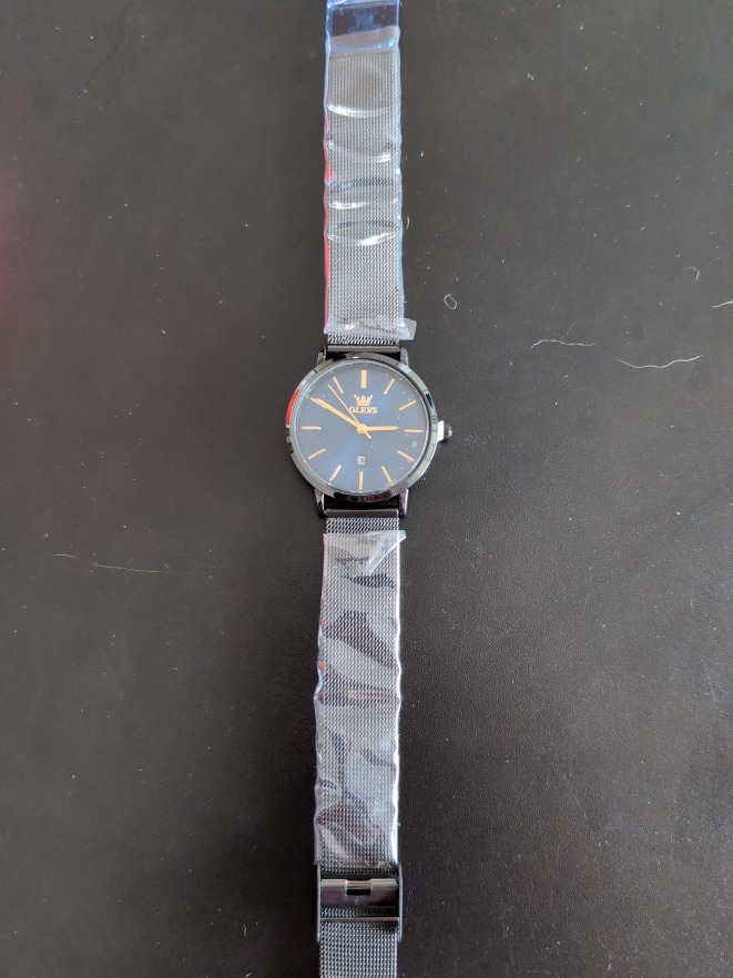 New OLEVS Black Stainless Steel Watch image indicator(1)