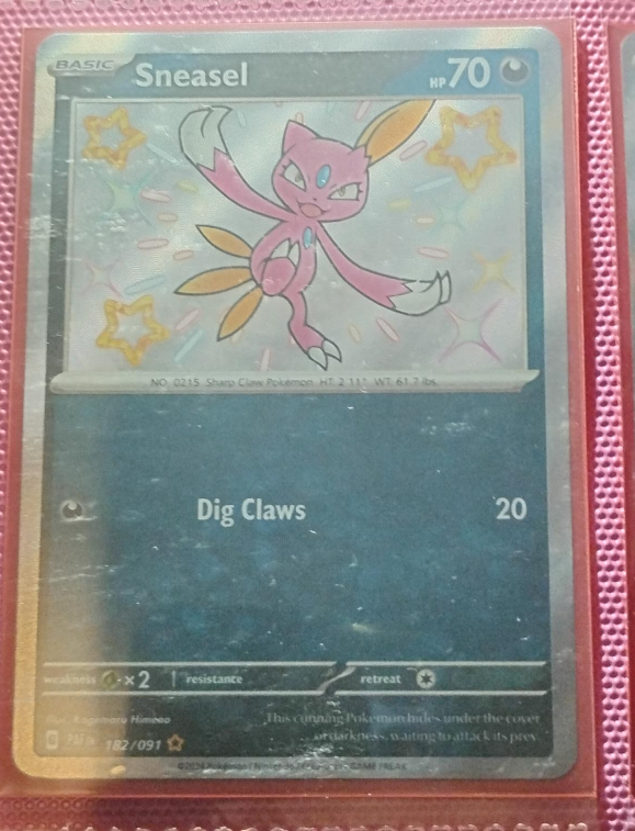 Shiny Sneasel Pokemon Card
