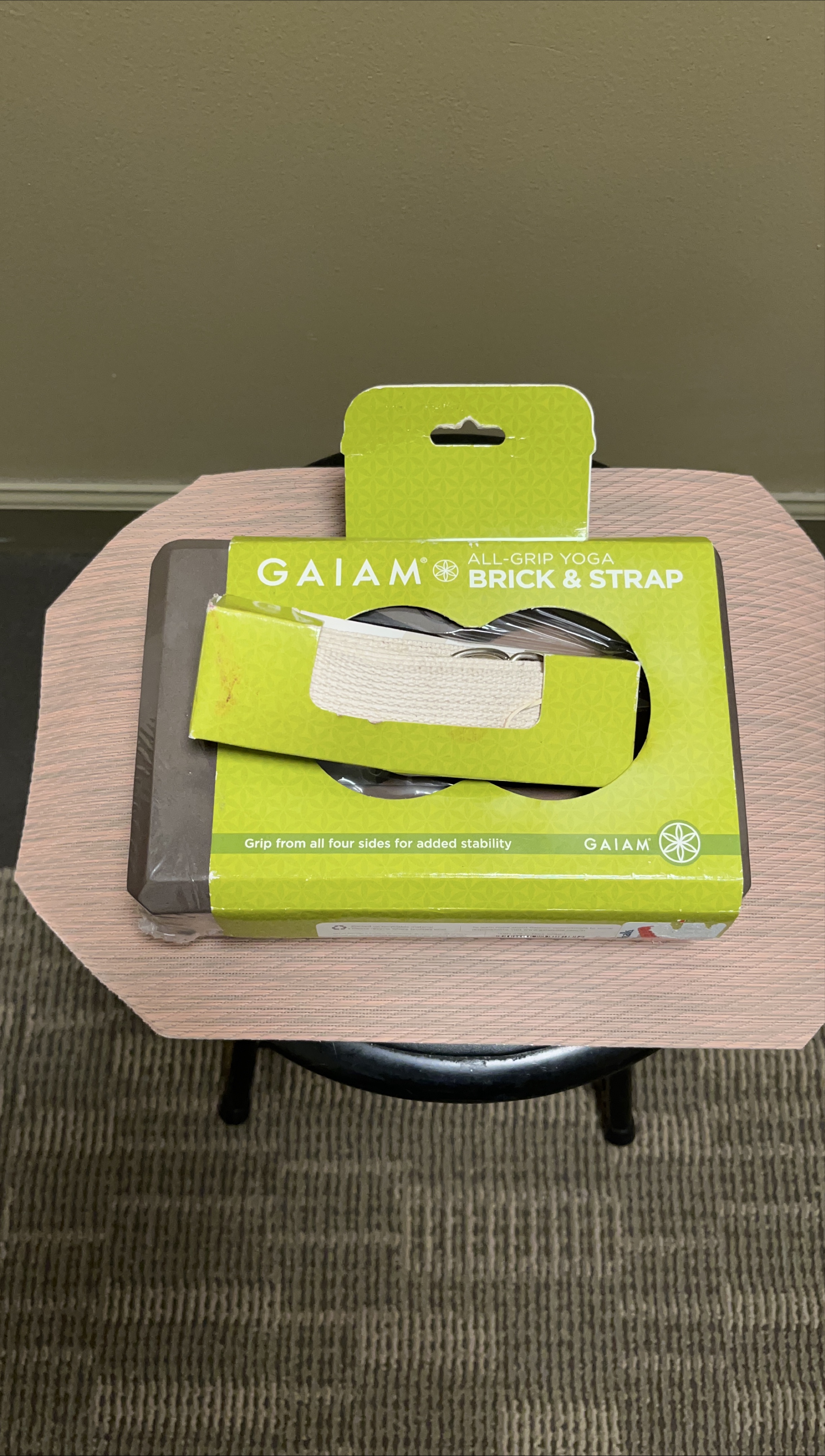 Gaiam All-Grip Yoga Brick & Strap thumbnail