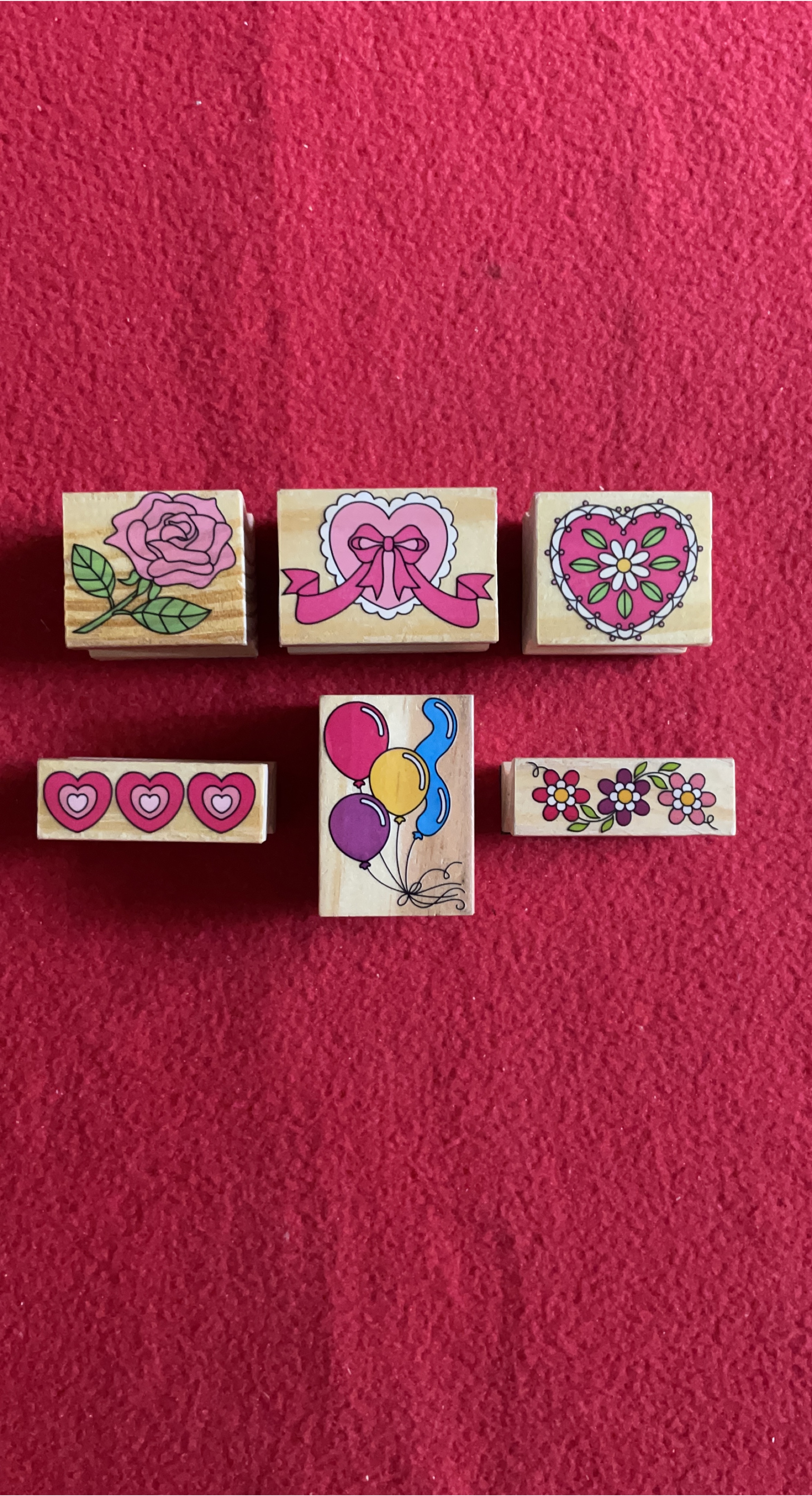 Assorted Wooden Rubber Stamps - Craft Supply thumbnail