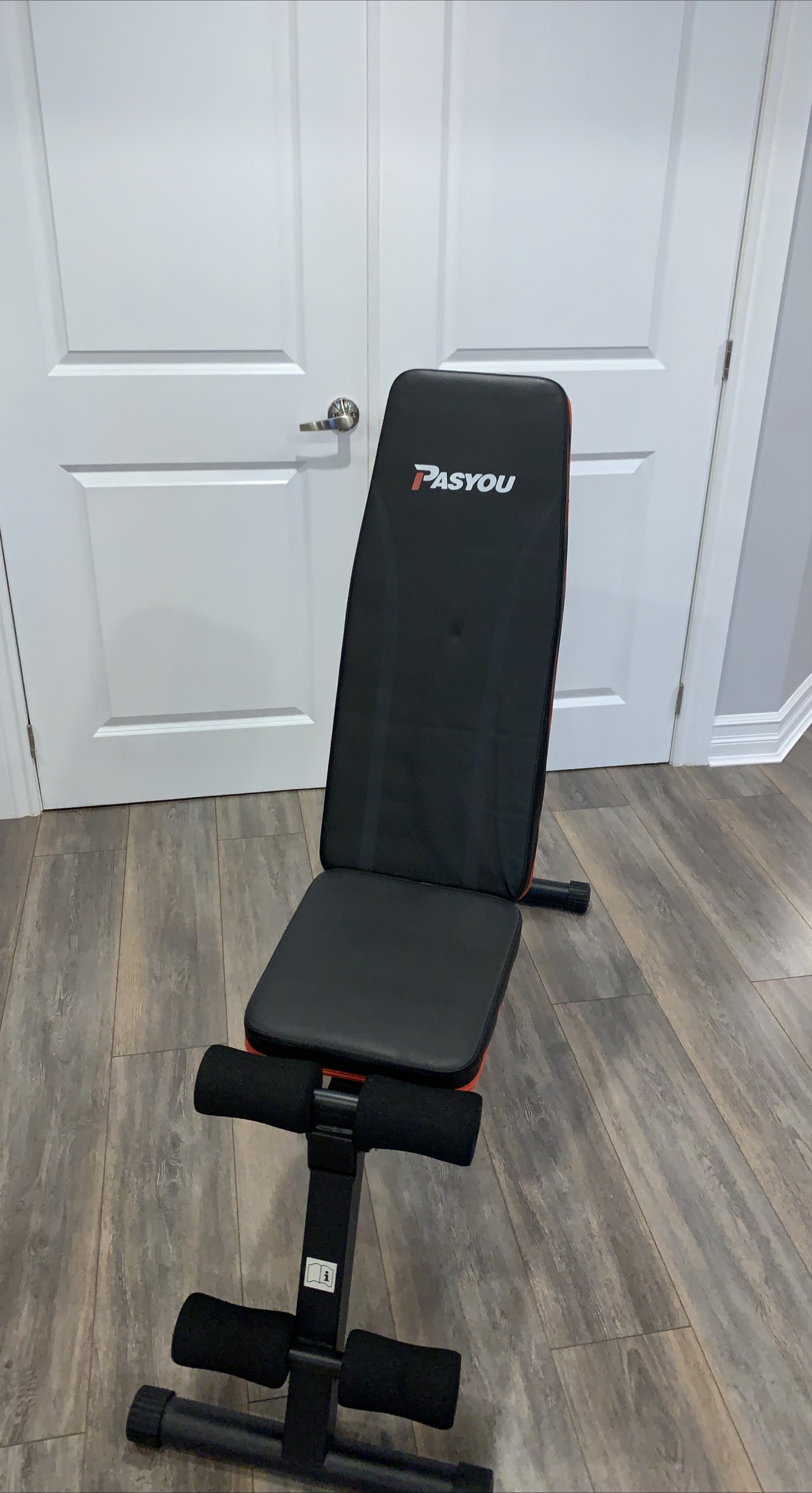 Pasyou Adjustable Weight Bench - Black/Red thumbnail
