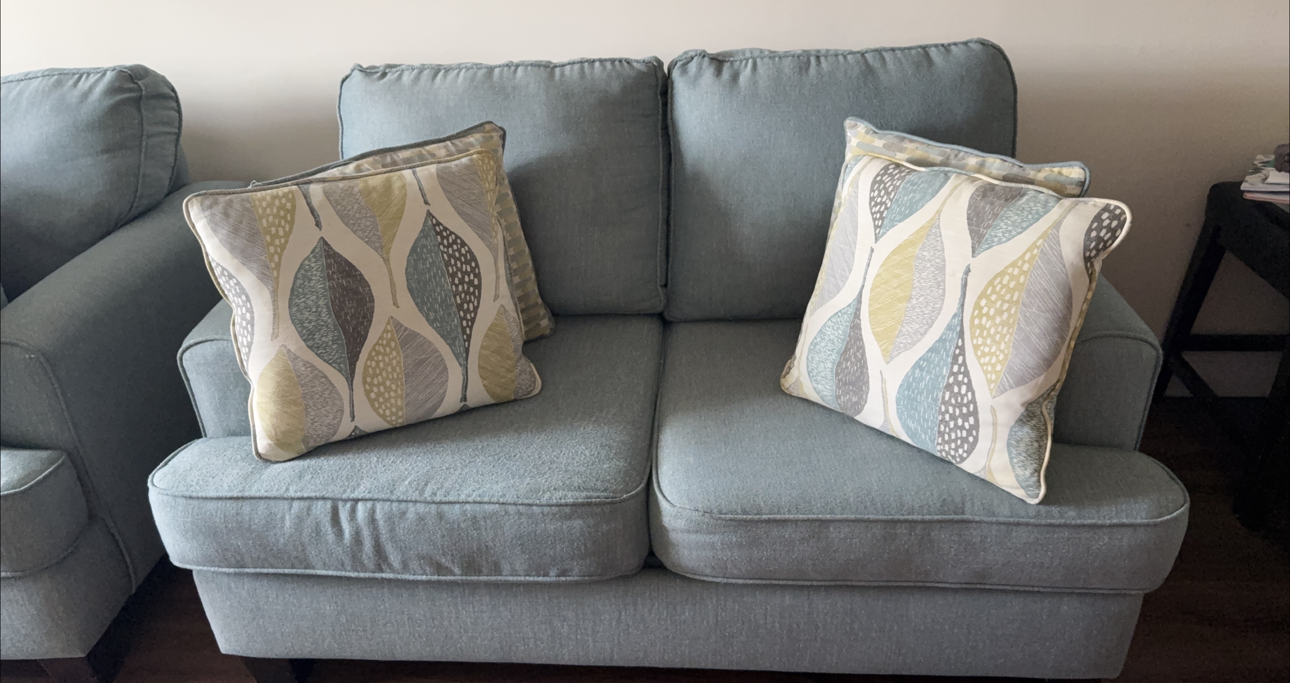 Light Blue Loveseat Sofa thumbnail