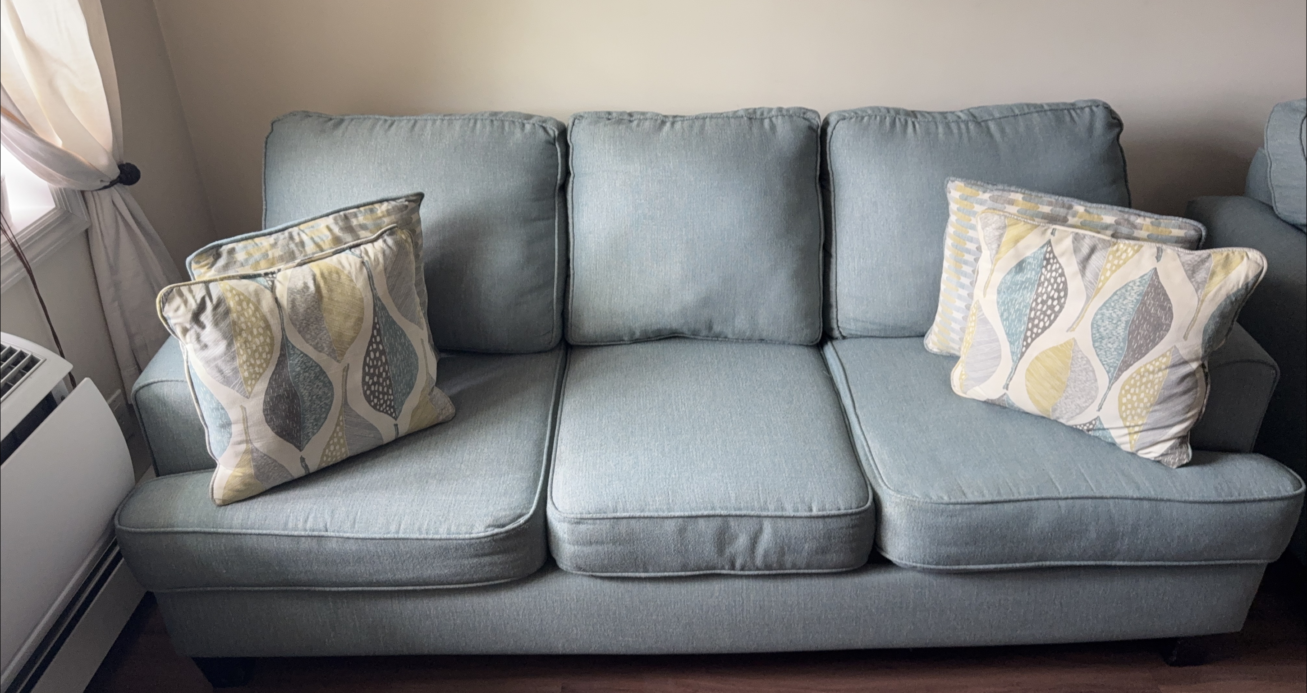 Light Blue Three Seater Sofa thumbnail