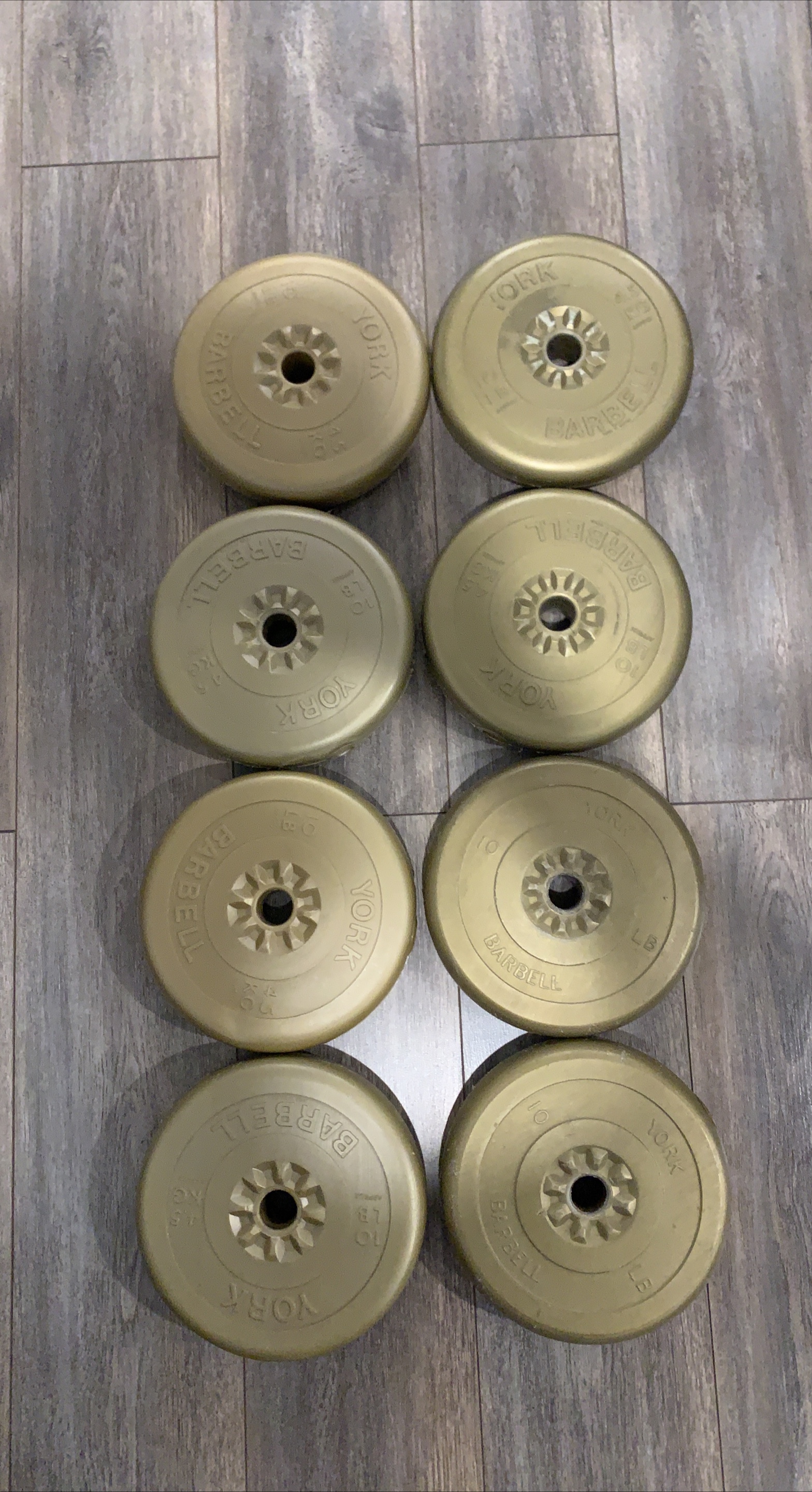 York Barbell Weight Plates - 8 Plates thumbnail