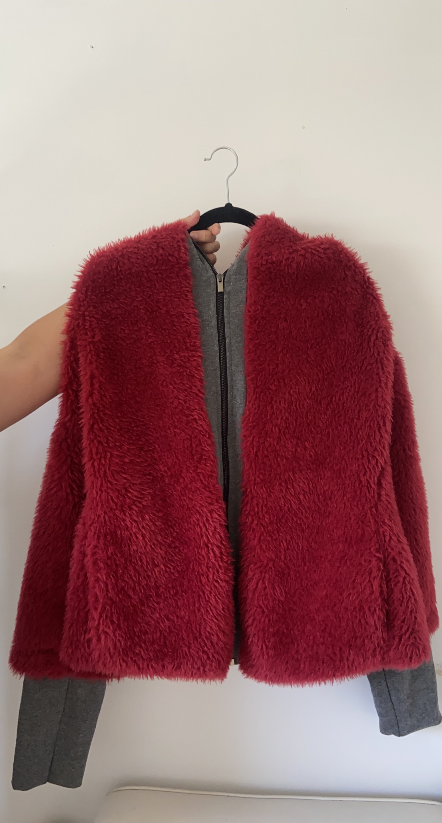 Red Fuzzy Maryley Jacket (made in italy) thumbnail