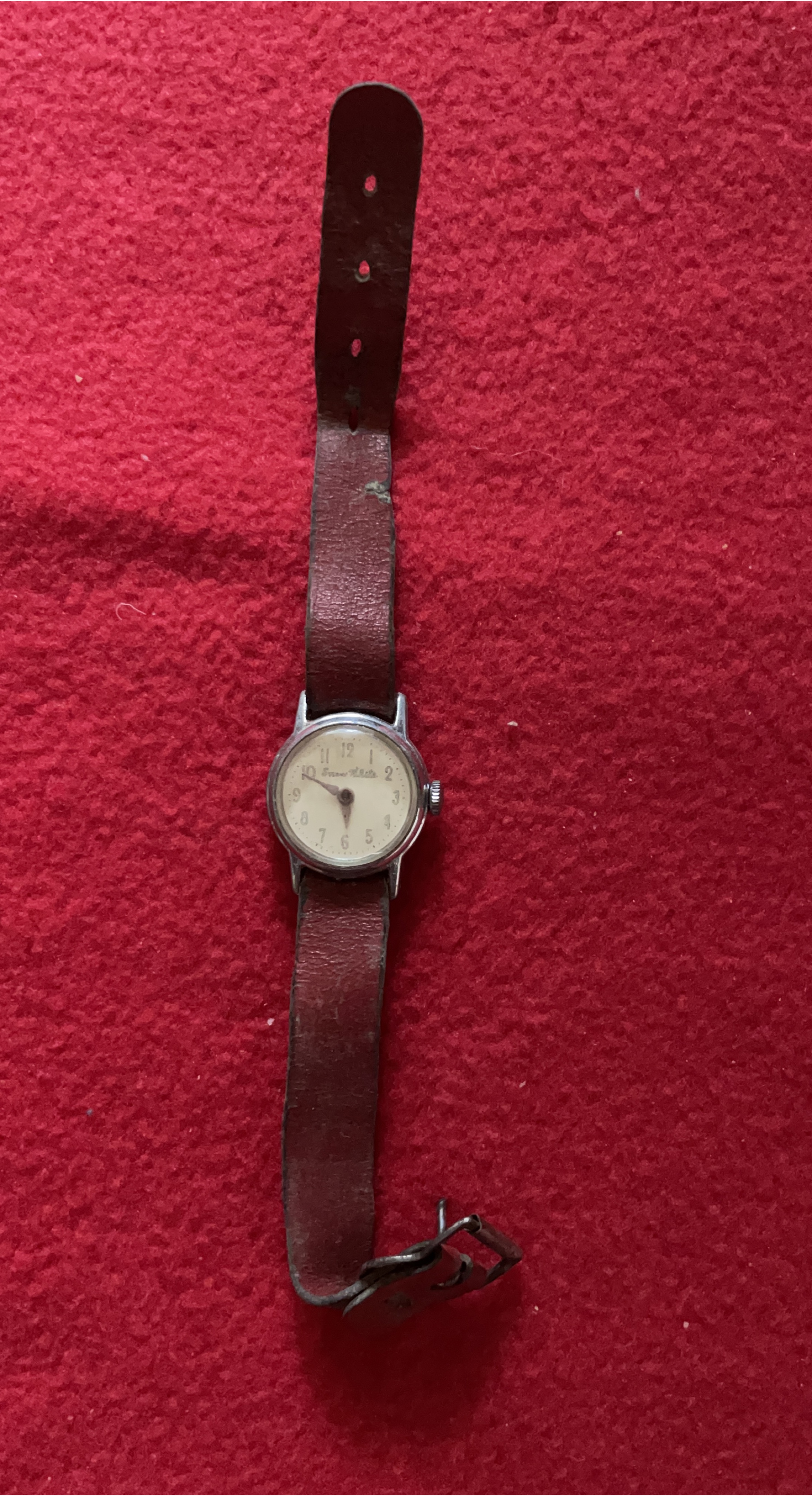 Snow White Watch with Leather Band thumbnail