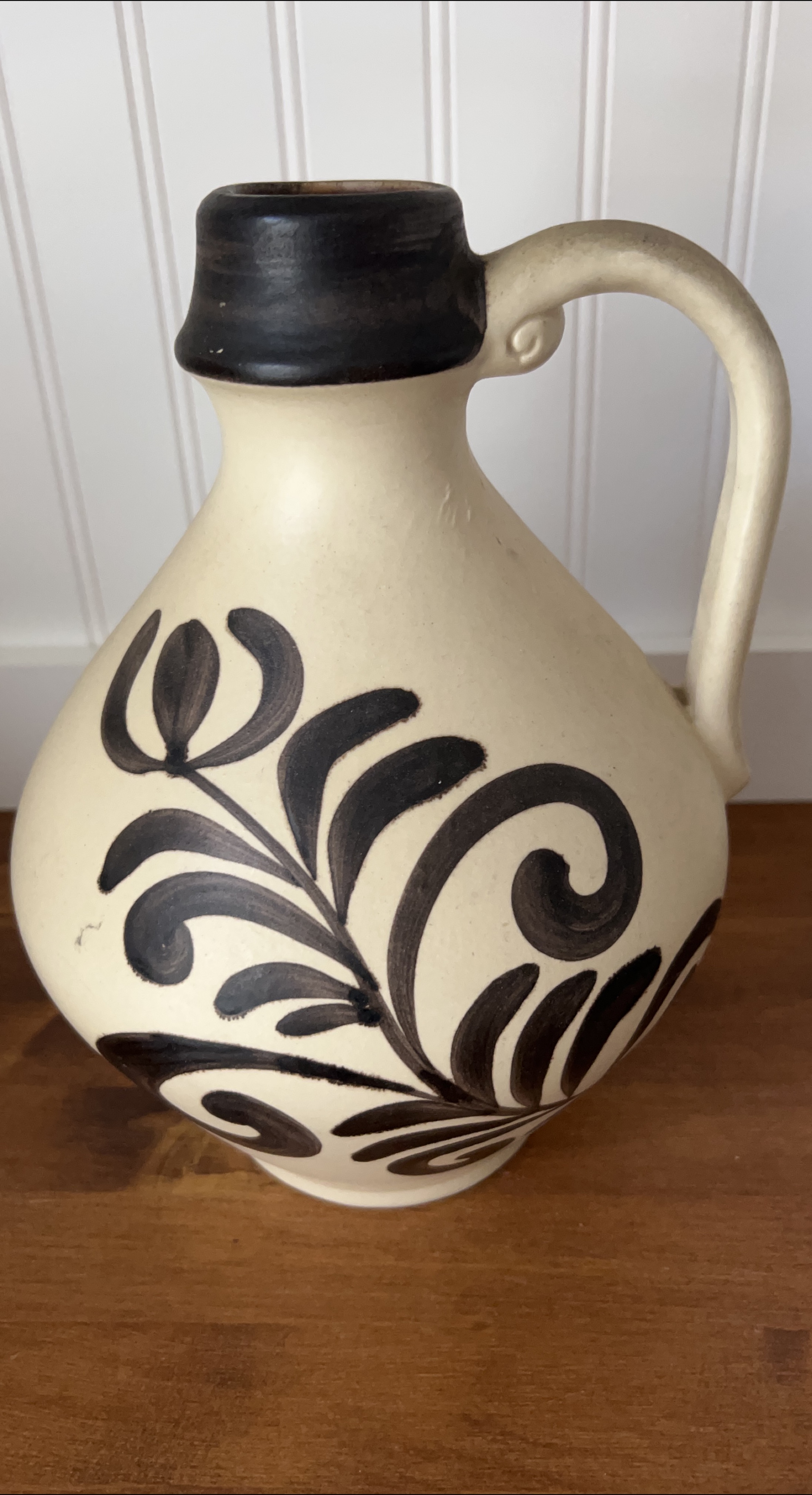 Vintage Ceramic Pitcher with Floral Design thumbnail